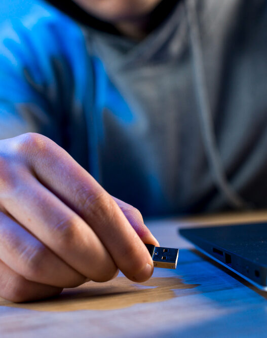 a guy connecting his laptop to the dsl internet