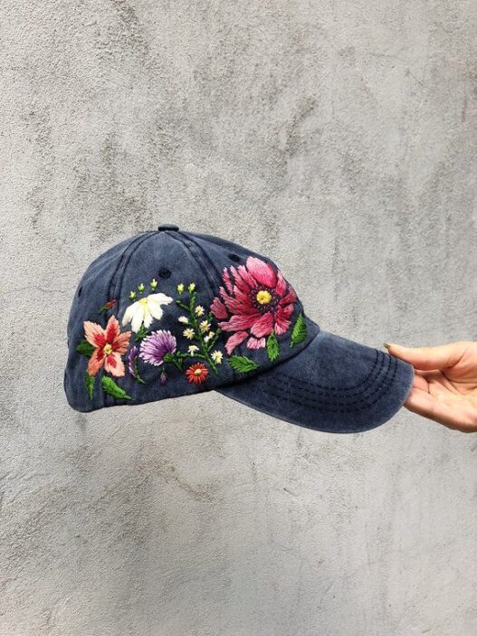 embroidered hat