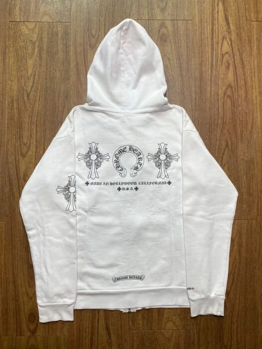 Chrome Hearts Cross Logo Hollywood USA Zip Hoodie