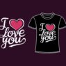 wearing a love t shirt