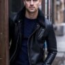 Simple Black Leather Jacket