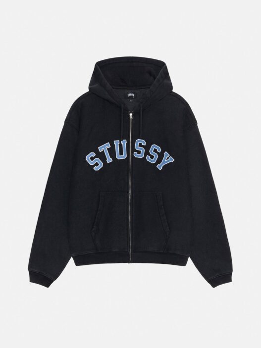 FADED GRAPHIC BLACK ZIP HOODIE