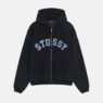 FADED GRAPHIC BLACK ZIP HOODIE