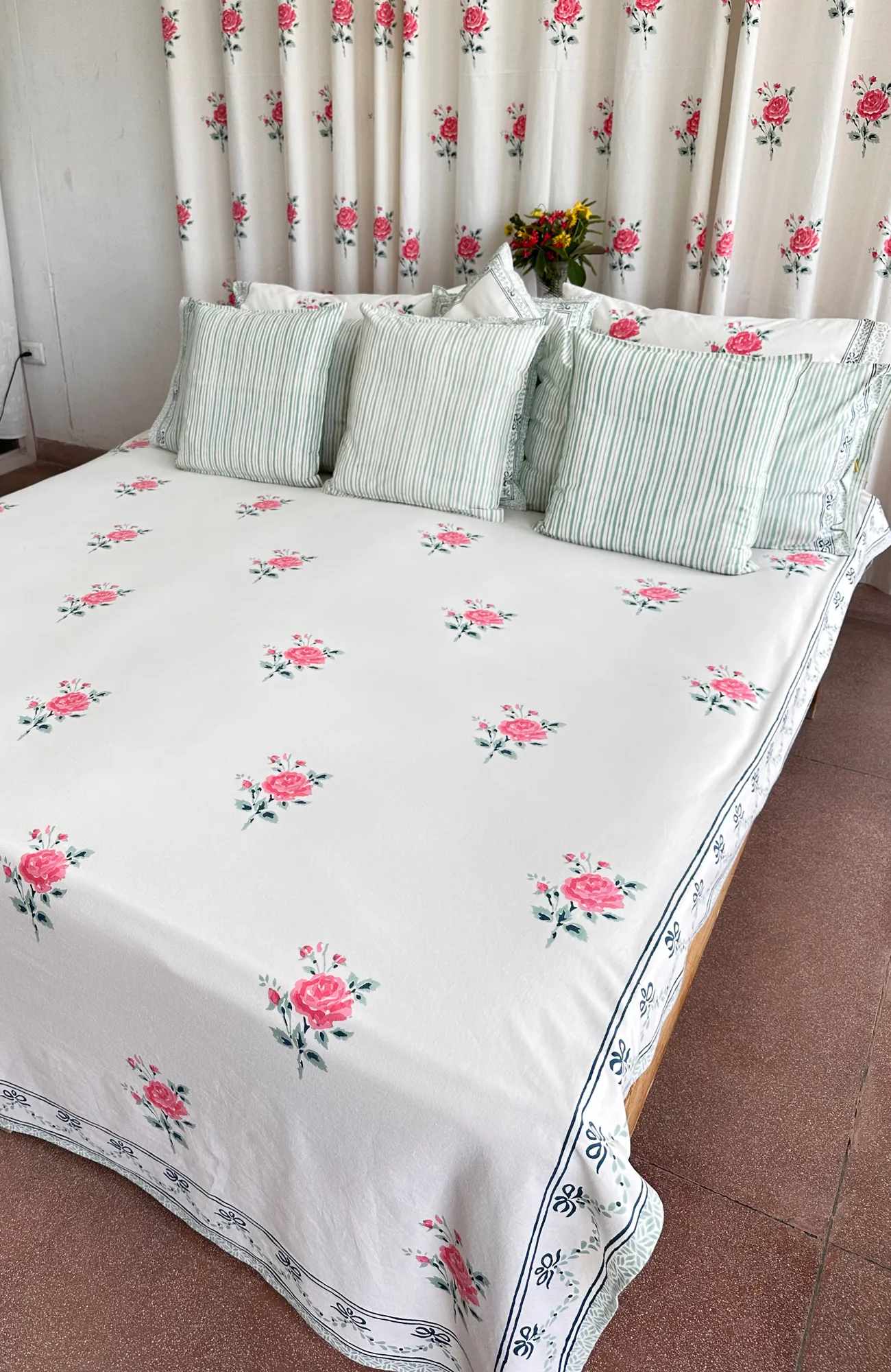 printed bedspreads, hand block printed bedspreads online, cotton bedsheets online
