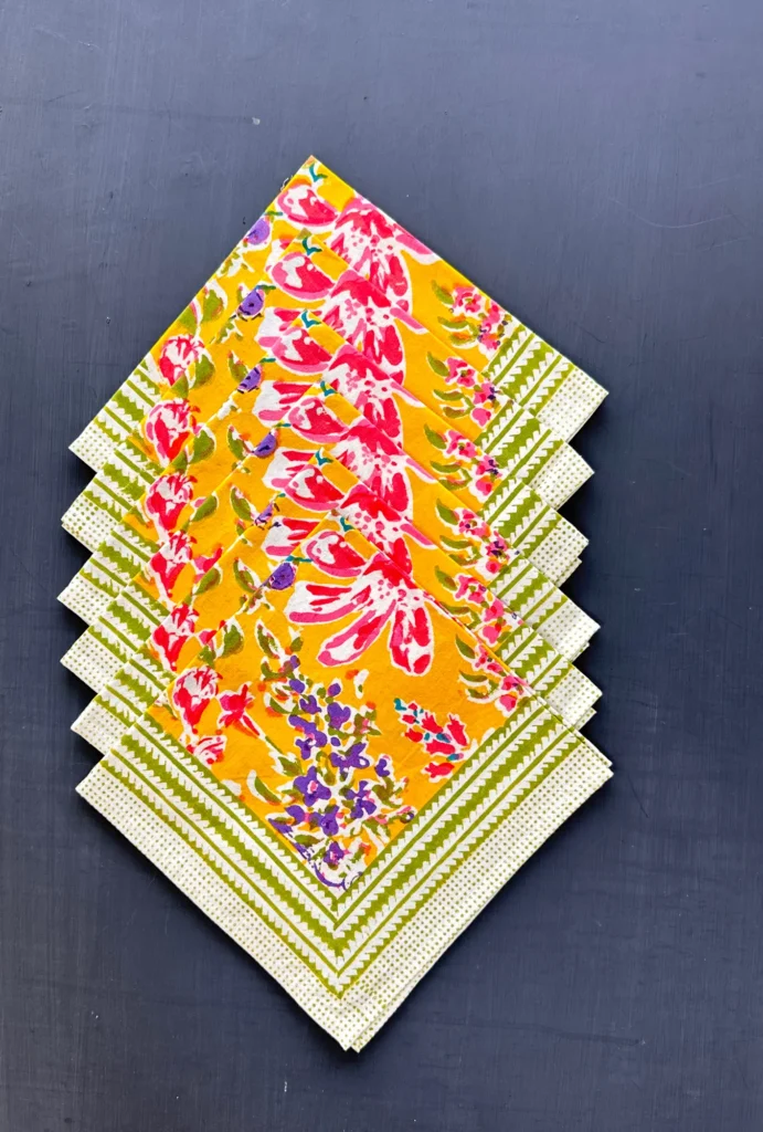 cotton napkins, hand block printed napkins online, block print napkins at affordable price