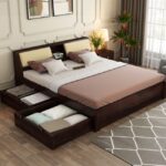 Bed Design with Drawers Storage